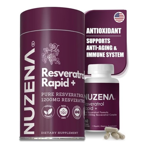 Nuzena Resveratrol Supplement - 1200mg | 60 Capsules